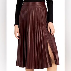 LUCY PARIS Pleated Brown Skirt (Size XS)